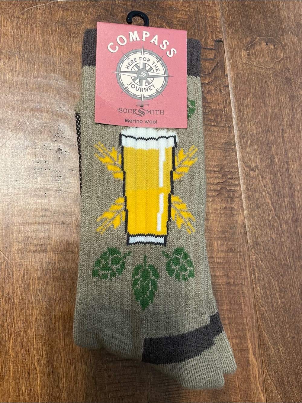 SockSmith merino wool green beer socks